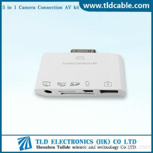 White 5 in 1 Camera Connection AV Kit